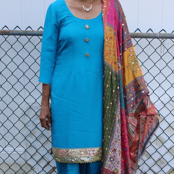 Blue Salwar - Picture 1 of 6